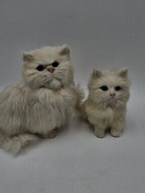 Vintage Hansa Creation Persian Cat Plush FigurinesRealistic Artisan‑Made Collect